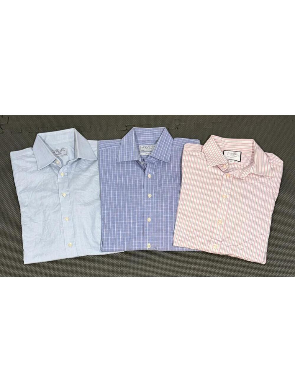 Bundle of 3 Men’s Large Charles Tyrwhitt Men's Dress Long Sleeve Button-Downs